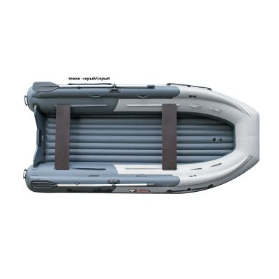 Лодка надувная Reef ТРИТОН S-Max 370Fi с интегрированным фальшбортом темно-серо серый